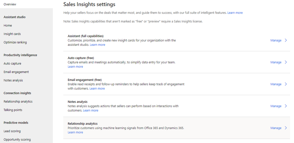 Dynamics 365 Sales Insights